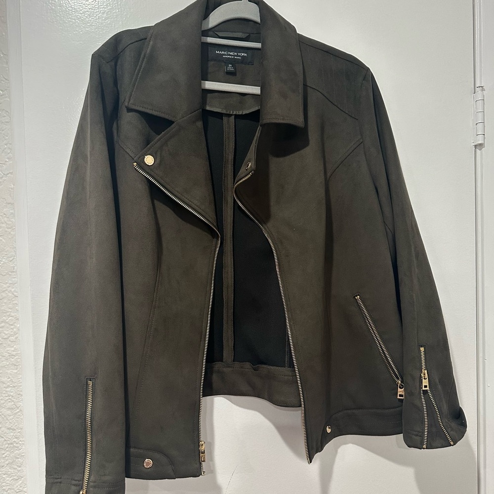 Marc New York Olive Leather Jacket
